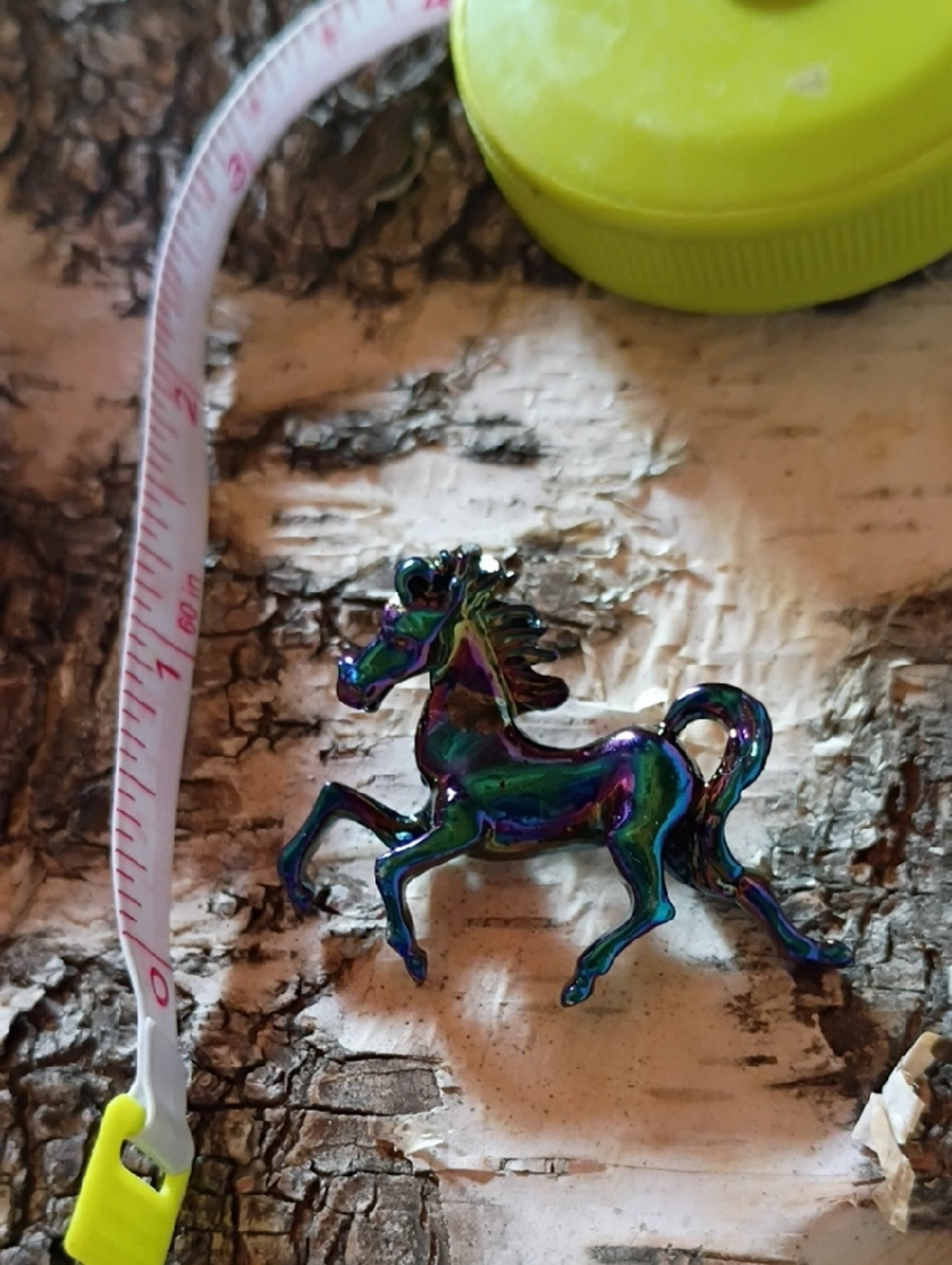 Iridescent Multicolor Horse Figurine Pin - Picture 6 of 6